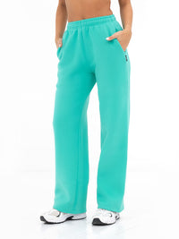 Isabel Wide Leg Sweatpants - Turquoise