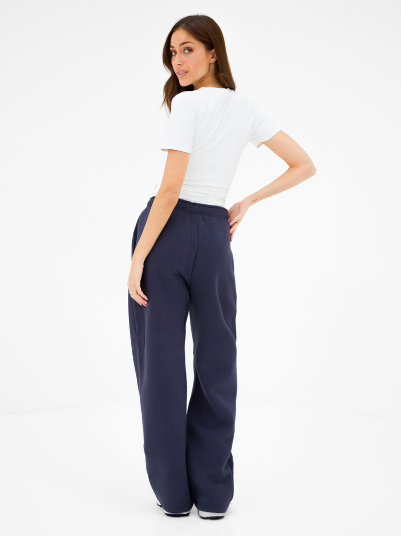Outline Heritage Wide Leg Sweatpants - True Navy