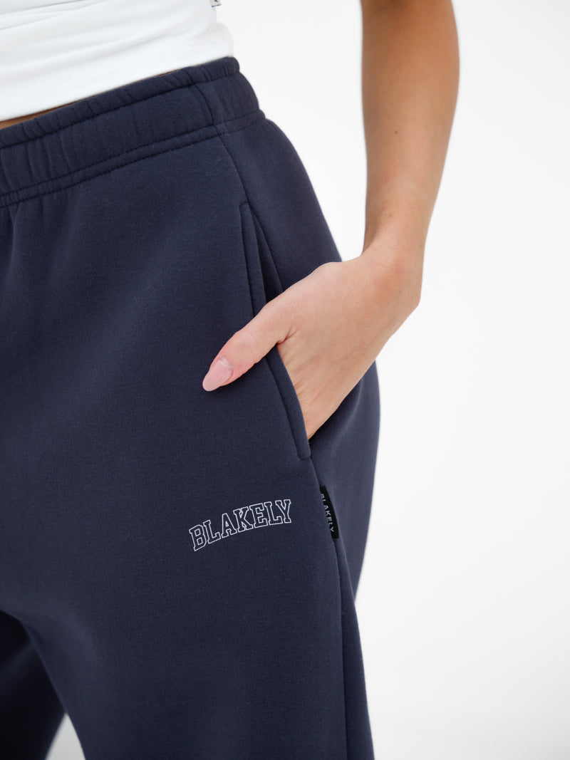 Outline Heritage Wide Leg Sweatpants - True Navy