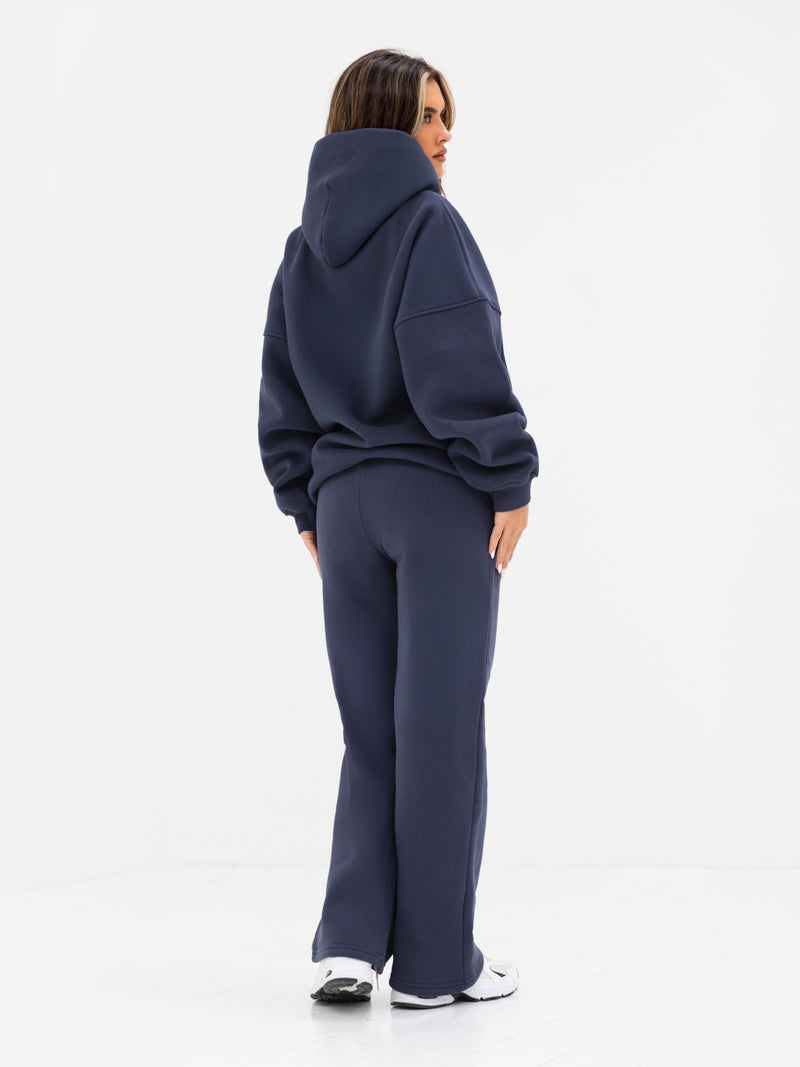 Kayla Wide Leg Sweatpants - True Navy
