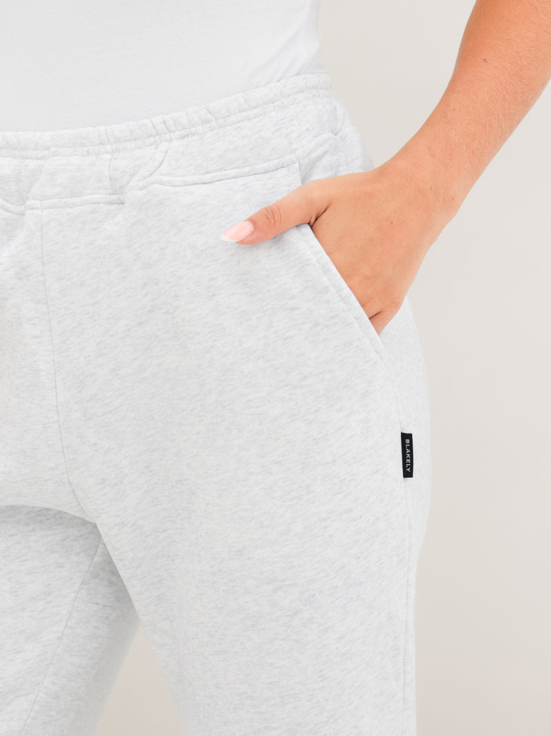 Isabel Cuffed Sweatpants - Marl White