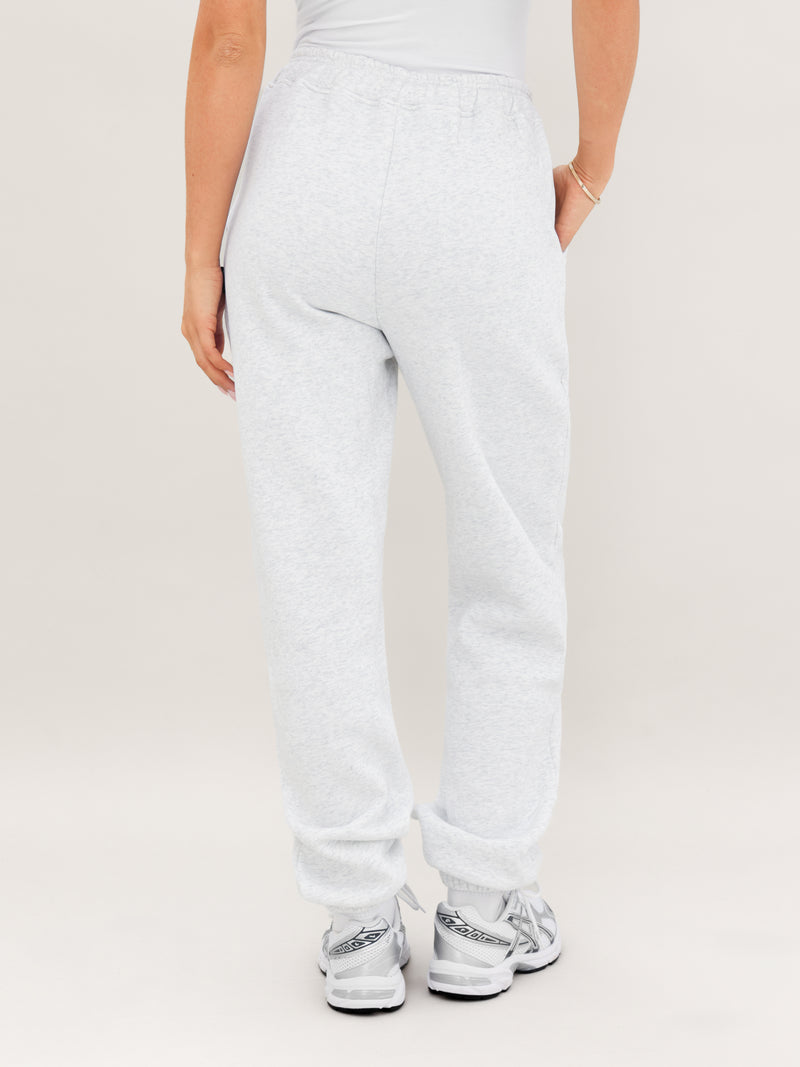 Isabel Cuffed Sweatpants - Marl White