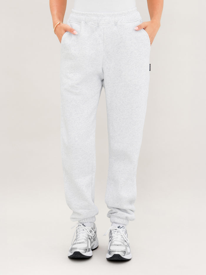 Isabel Cuffed Sweatpants - Marl White