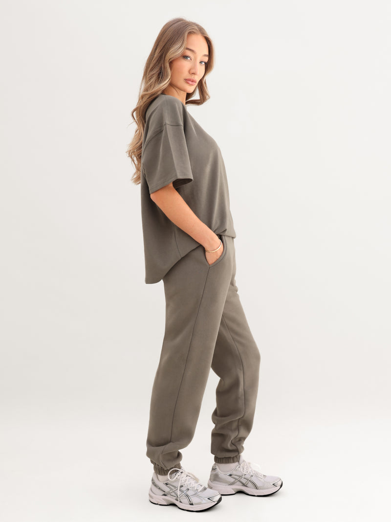 Isabel Cuffed Sweatpants - Safari Green