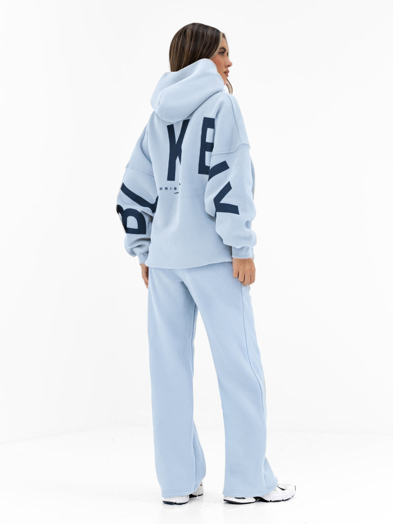 Isabel Wide Leg Sweatpants - Powder Blue