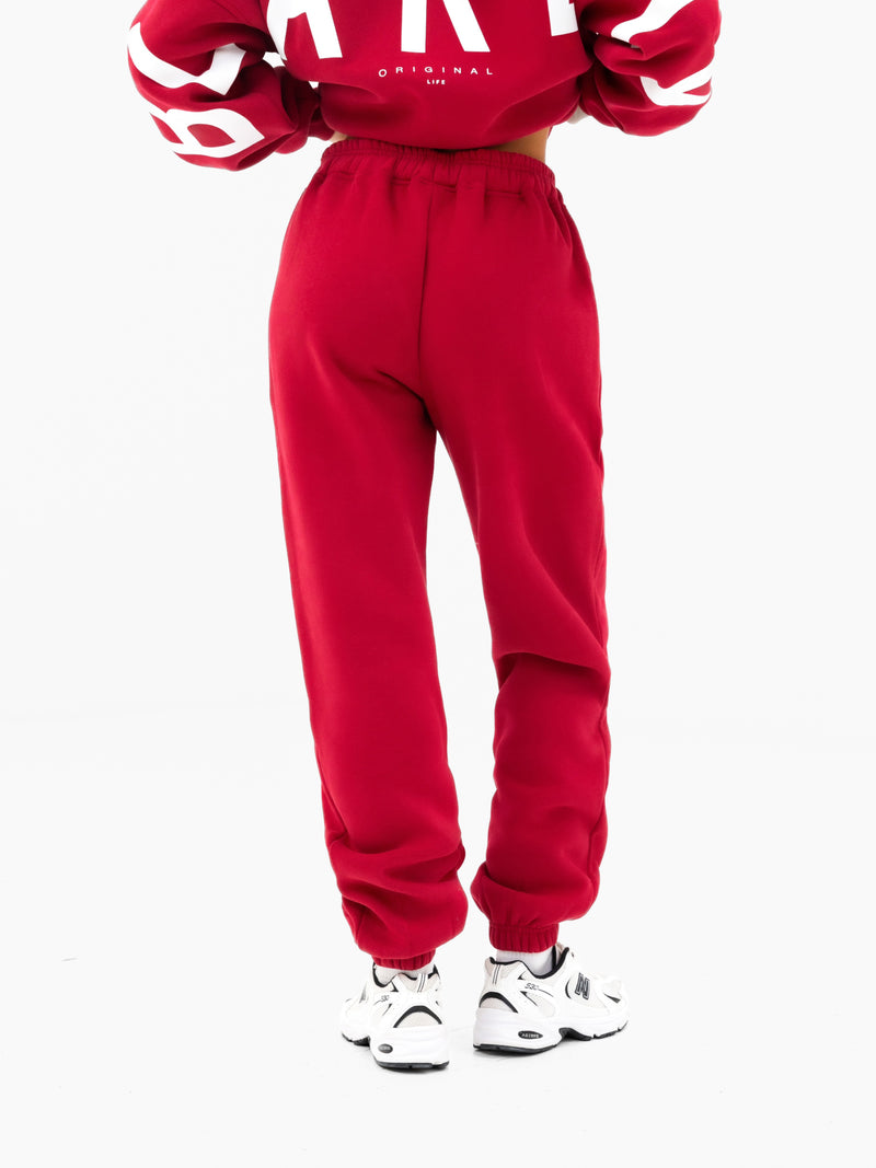 Isabel Sweatpants - Cherry Red
