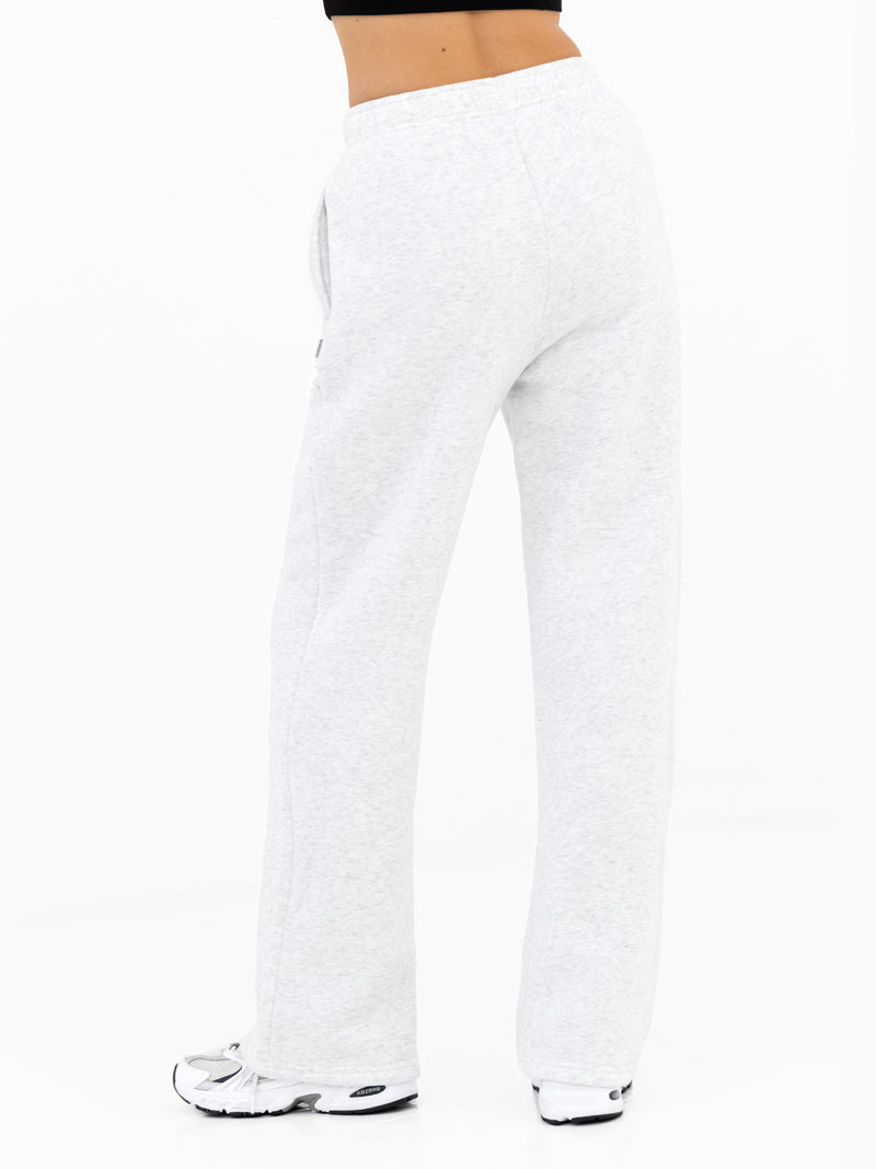 Esme Wide Leg Sweatpants - Marl White