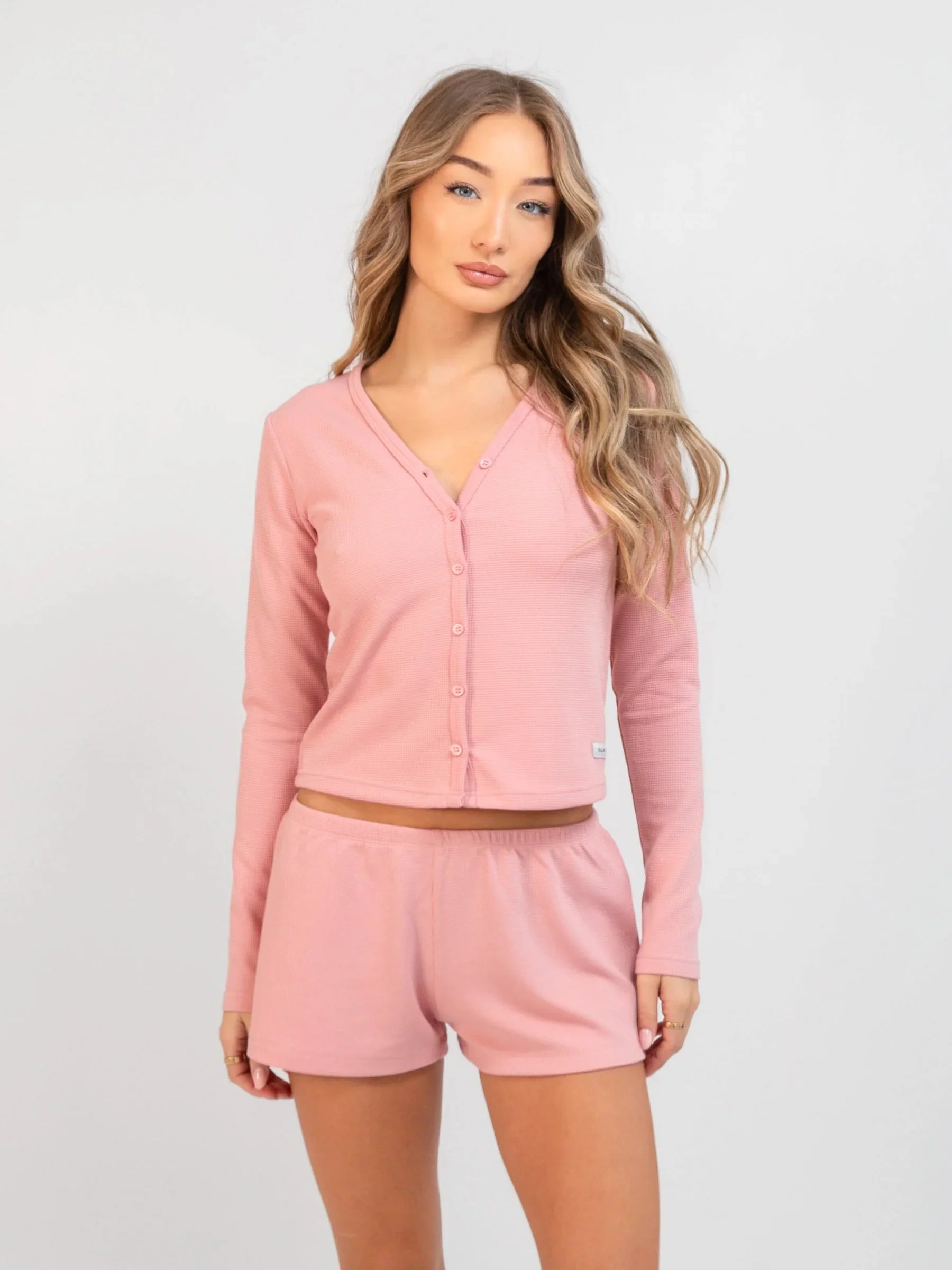Buy Blakely Rose Pink Soft Waffle Cardigan | Free delivery on