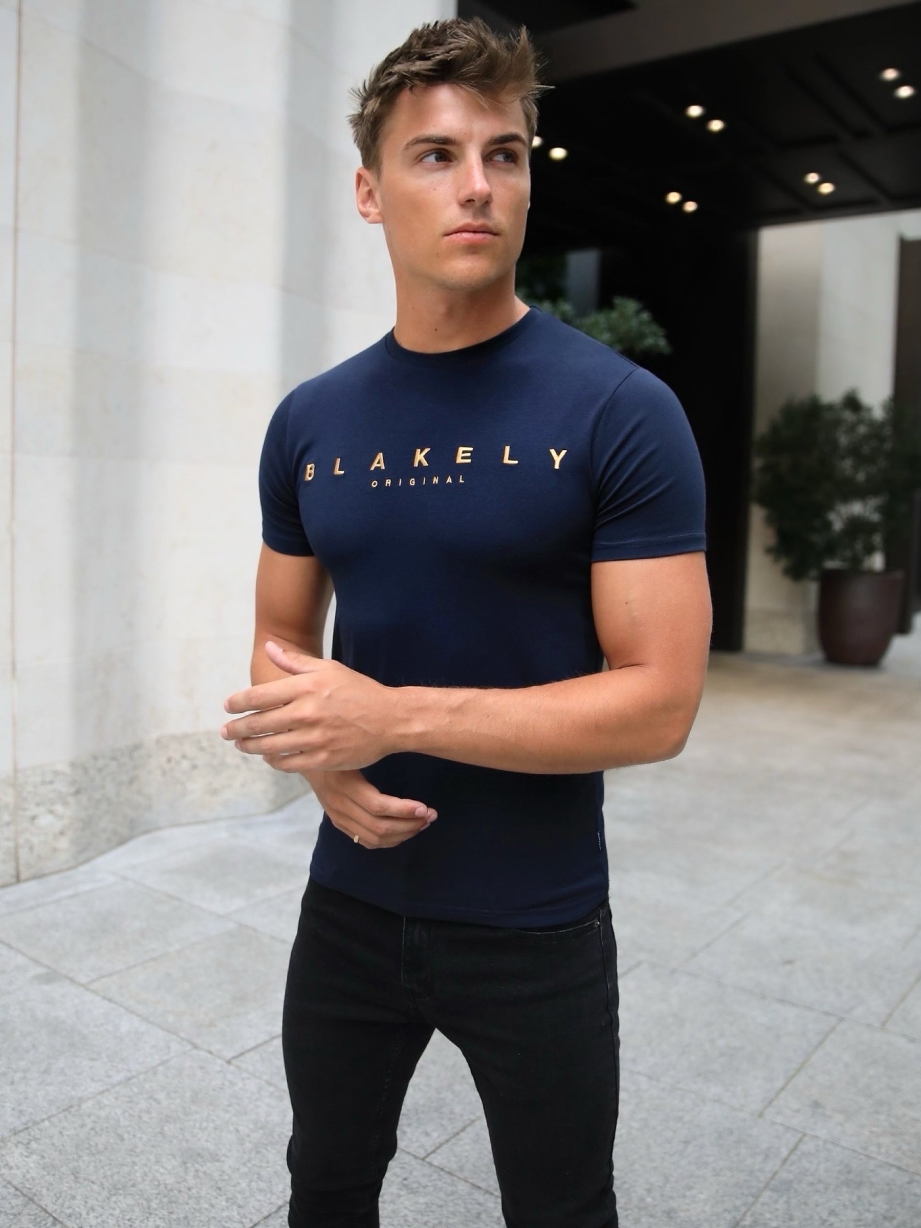 Buy Blakely Navy Imola Mens T-Shirt | Free delivery on all orders over ...