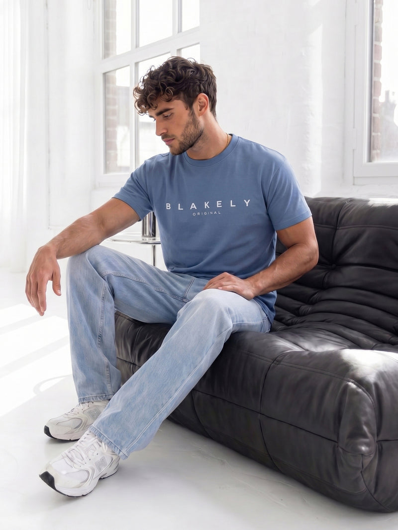 Santos Relaxed T-Shirt - Mid Blue