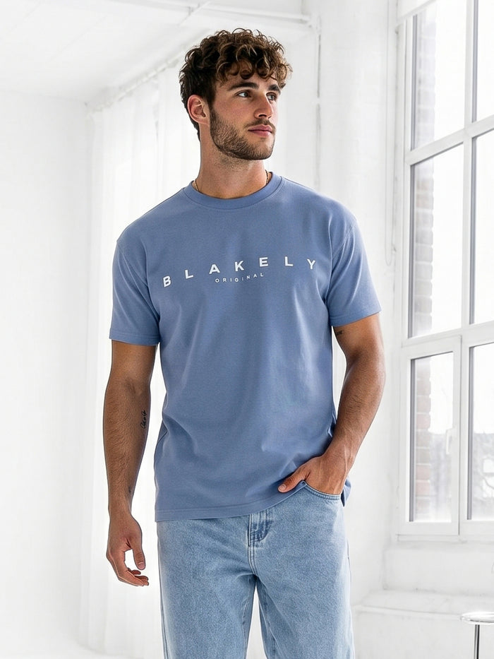 Santos Relaxed T-Shirt - Mid Blue