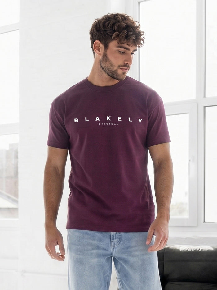 Colton Relaxed T-Shirt - Burgundy