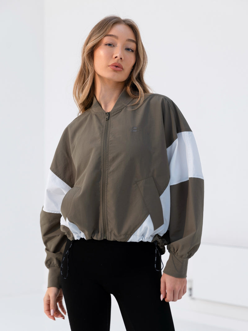 Panel Oversized Jacket - Khaki