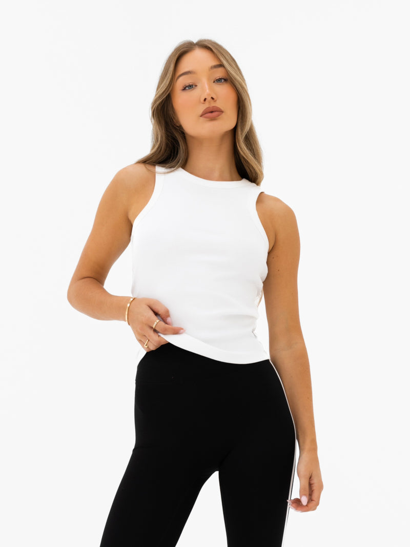 Jada Vest Top - White