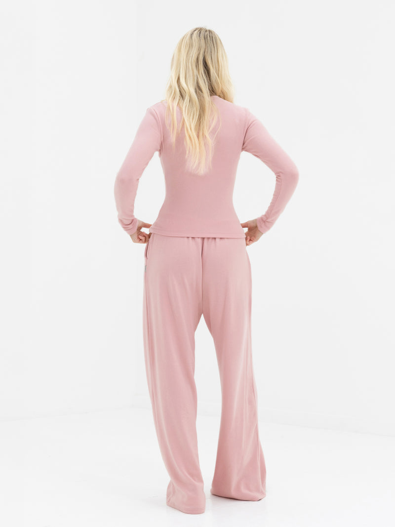 Ebony Long Sleeve Top - Soft Rose