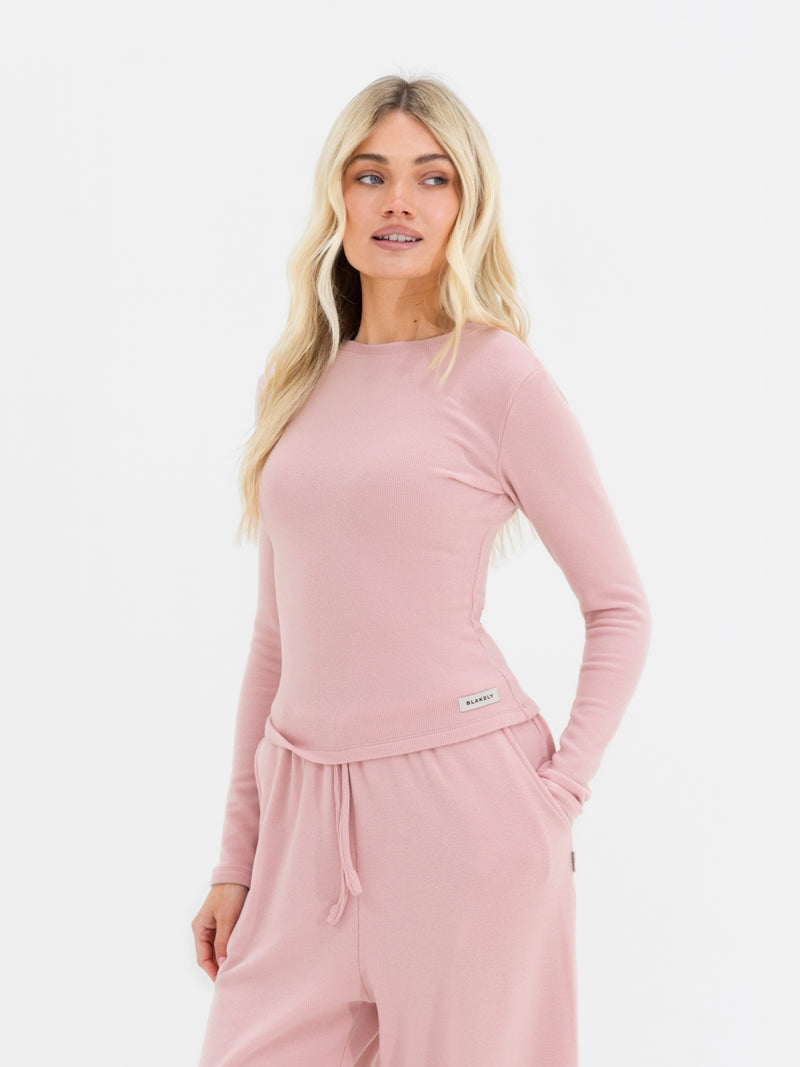 Ebony Long Sleeve Top - Soft Rose