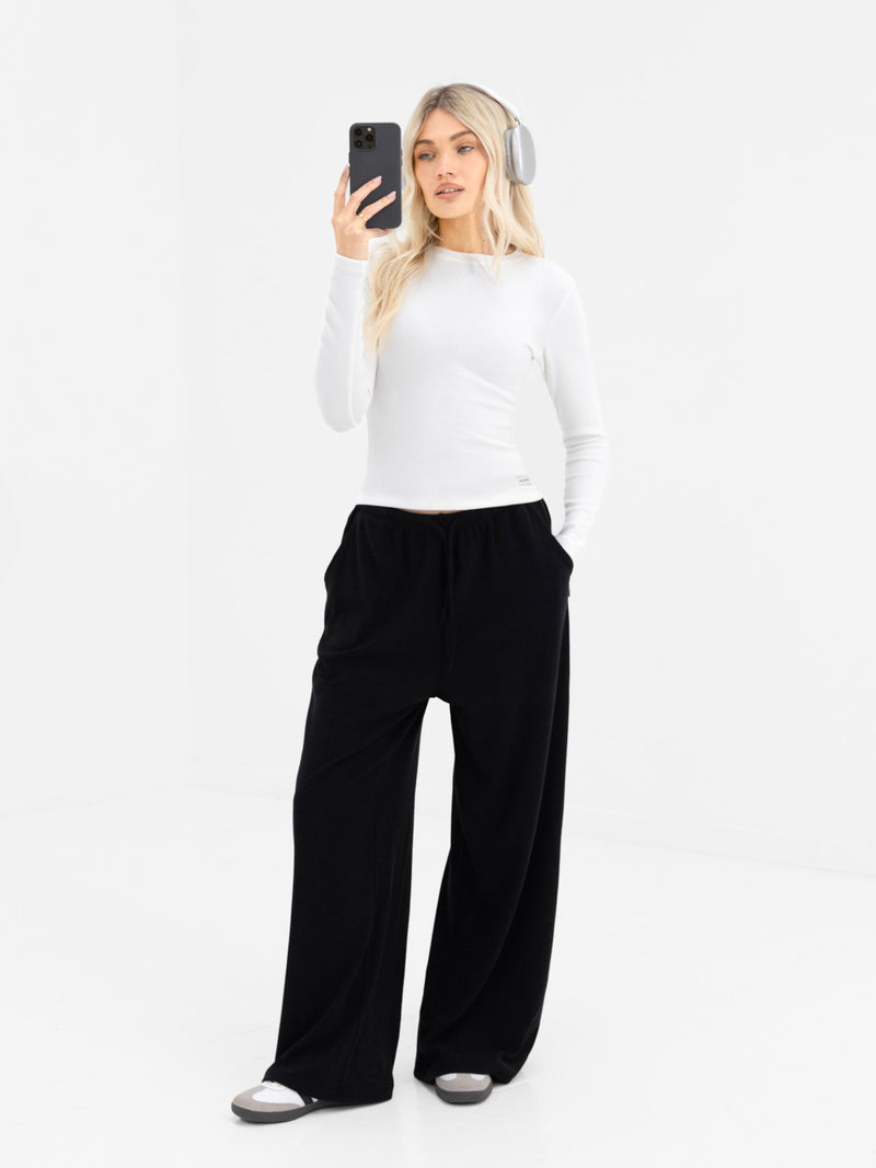 Ebony Long Sleeve Top - Warm White