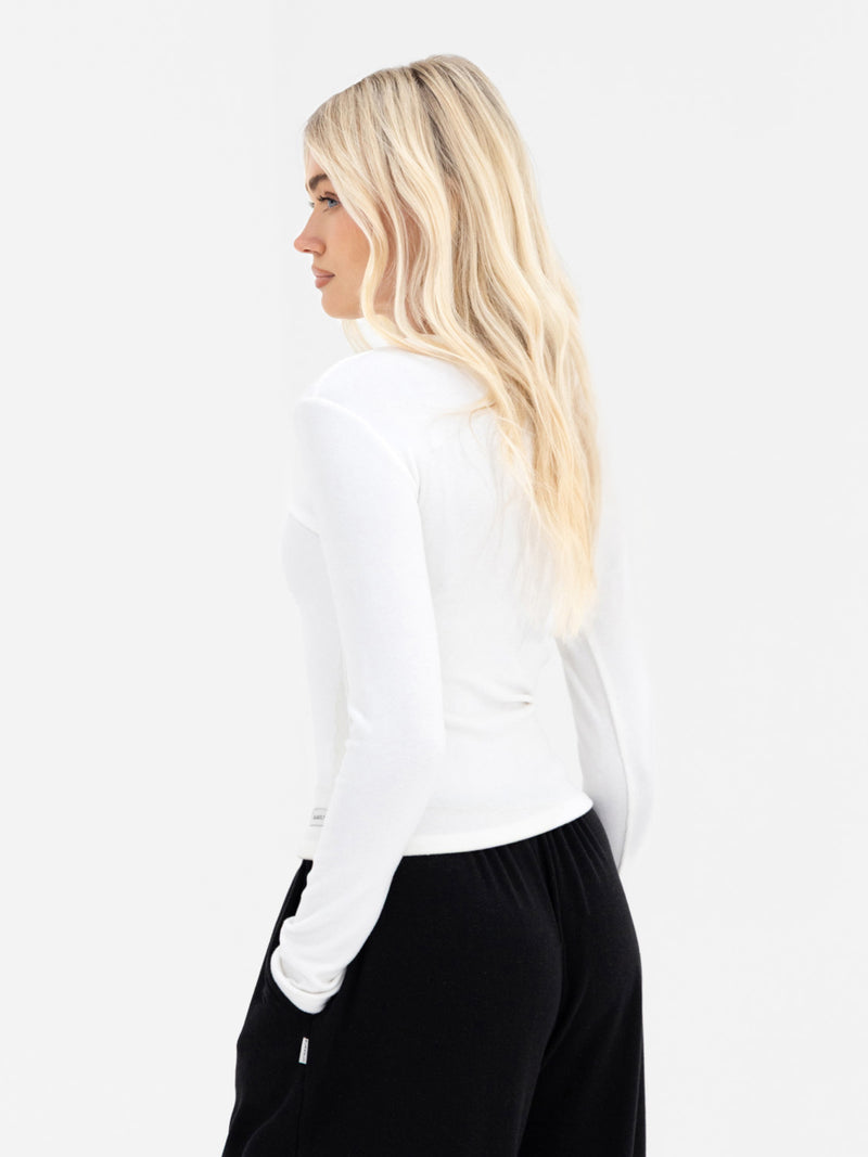 Ebony Long Sleeve Top - Warm White