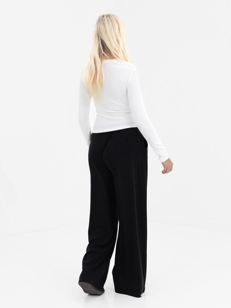 Ebony Long Sleeve Top - Warm White