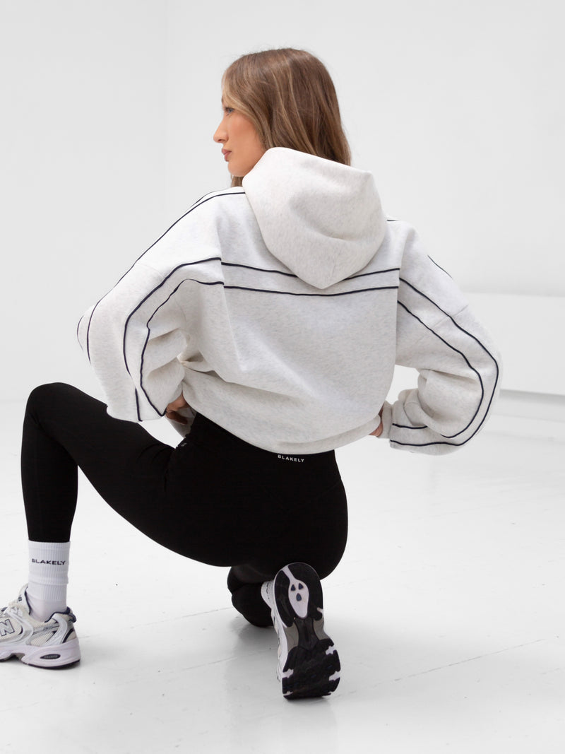 Apex Pro Oversized Hoodie - Marl White