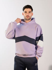 Panel Relaxed Hoodie - Violet