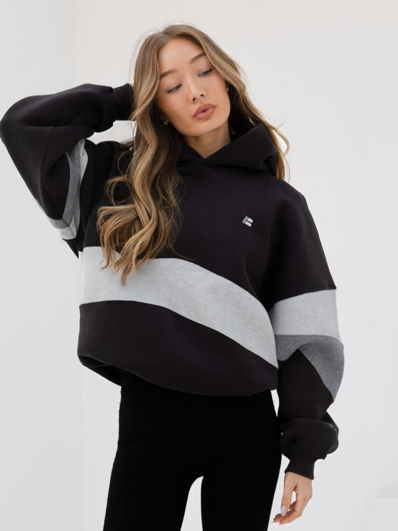 Panel Oversized Hoodie - Graphite