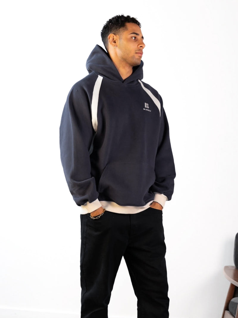 Classic Panel Relaxed Hoodie - True Navy