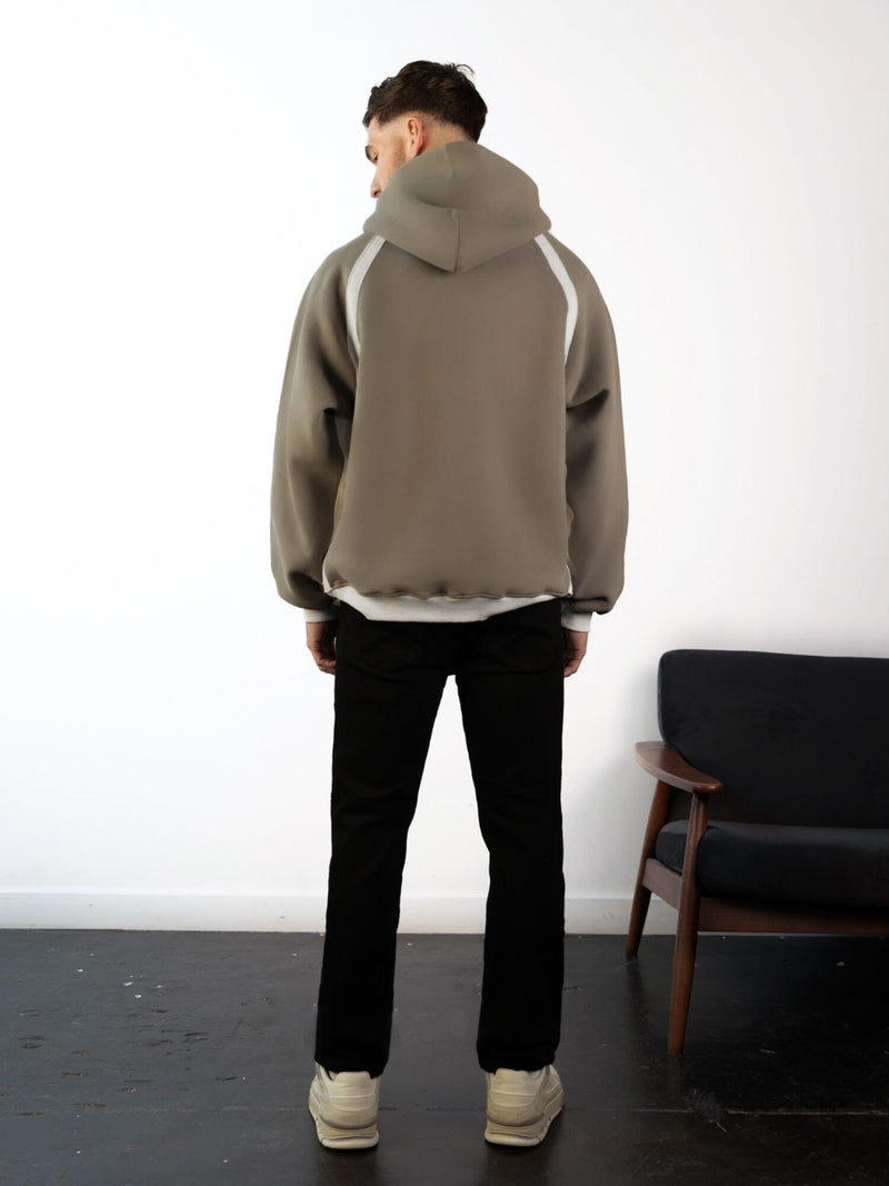 Classic Panel Relaxed Hoodie - Safari Green