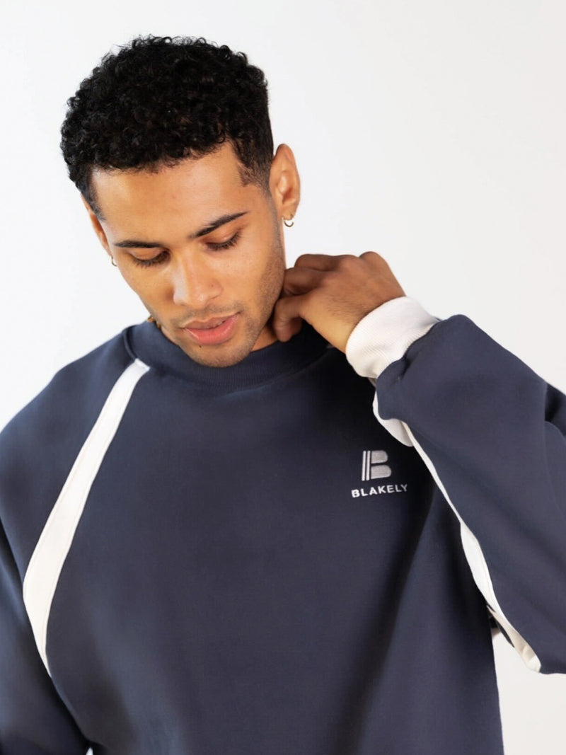 Classic Panel Relaxed Jumper - True Navy