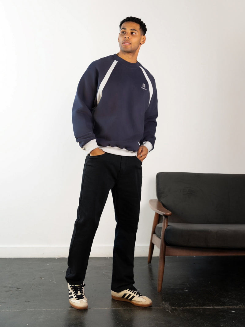 Classic Panel Relaxed Jumper - True Navy