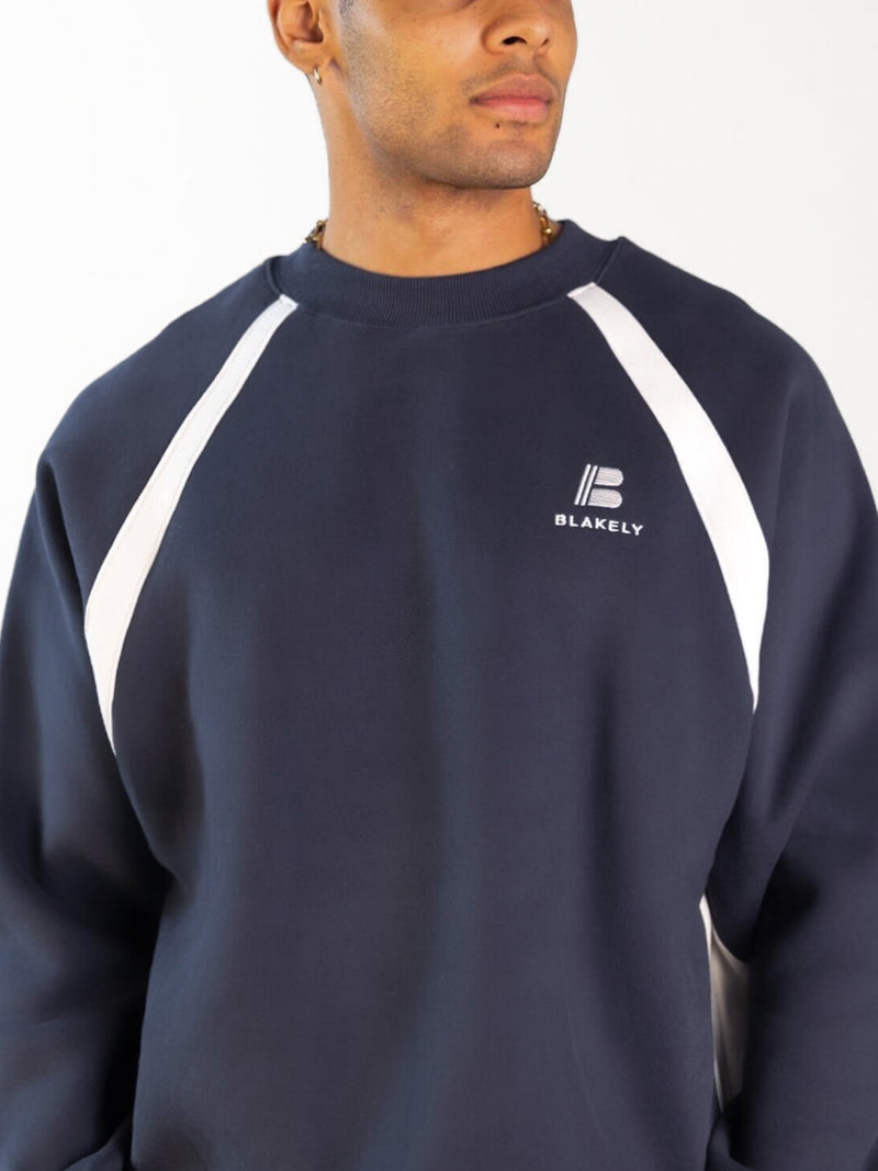 Classic Panel Relaxed Jumper - True Navy