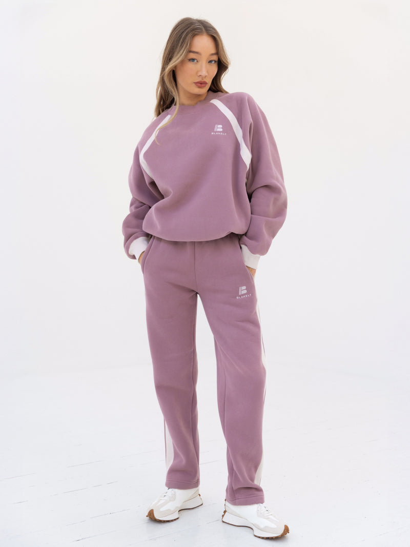 Classic Panel Oversized Jumper - Dusty Pink