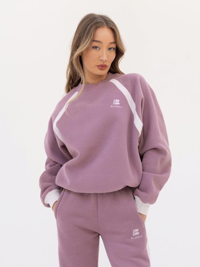 Classic Panel Oversized Jumper - Dusty Pink