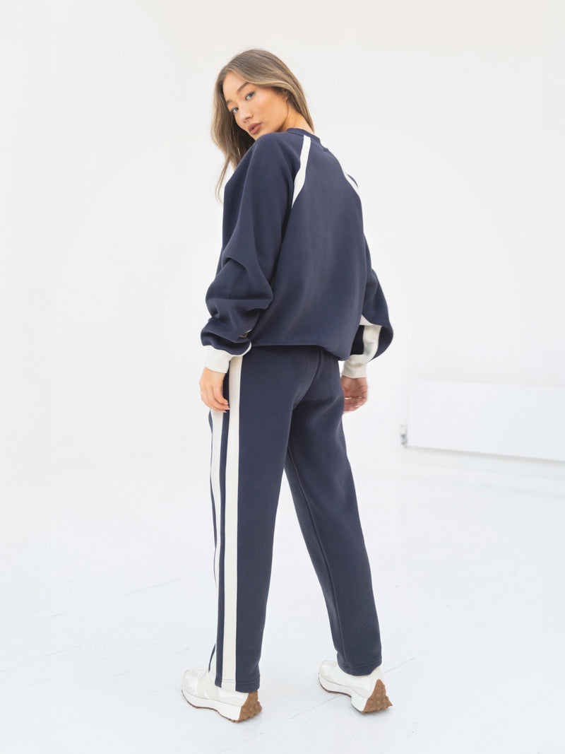 Classic Panel Oversized Jumper - True Navy