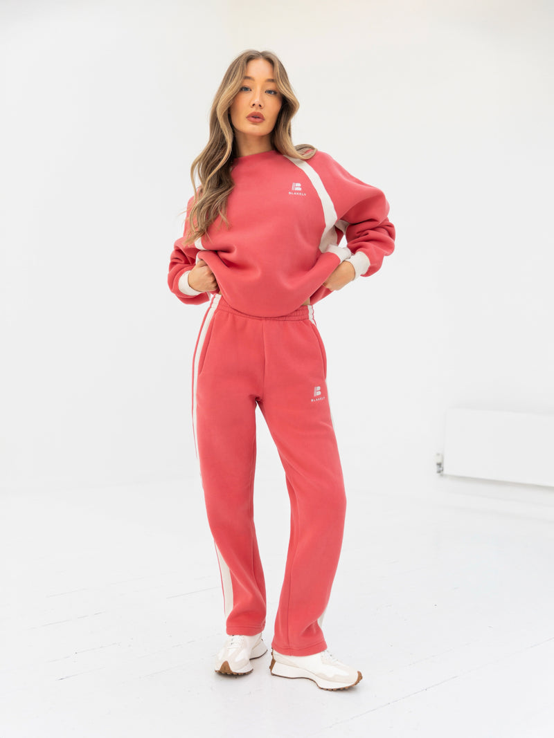 Classic Panel Oversized Jumper - Raspberry