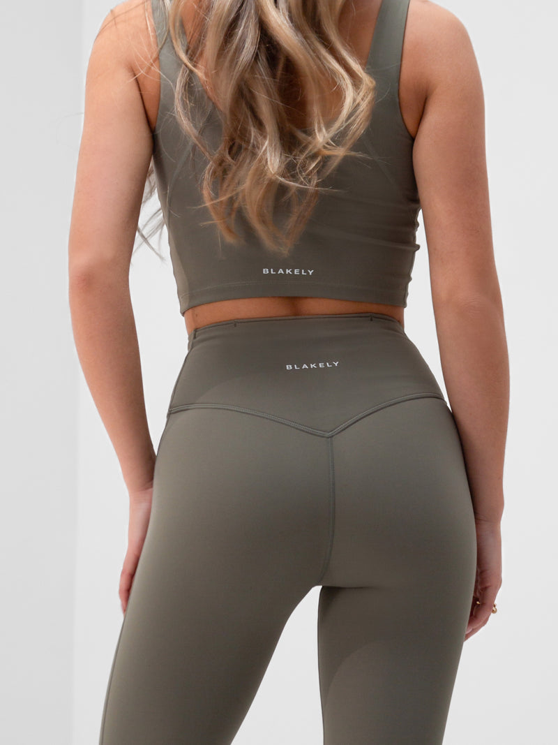 Apex Pro Compression Leggings - Safari Green