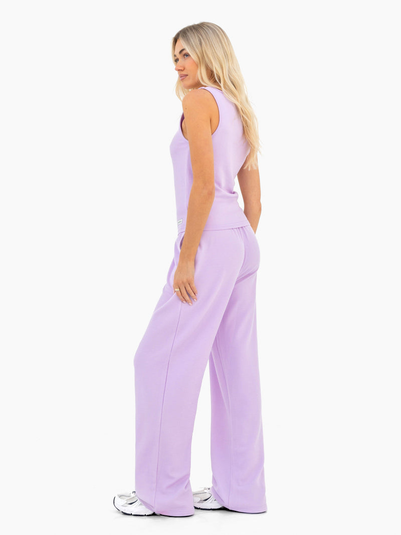 Soft Waffle Vest Top - Purple