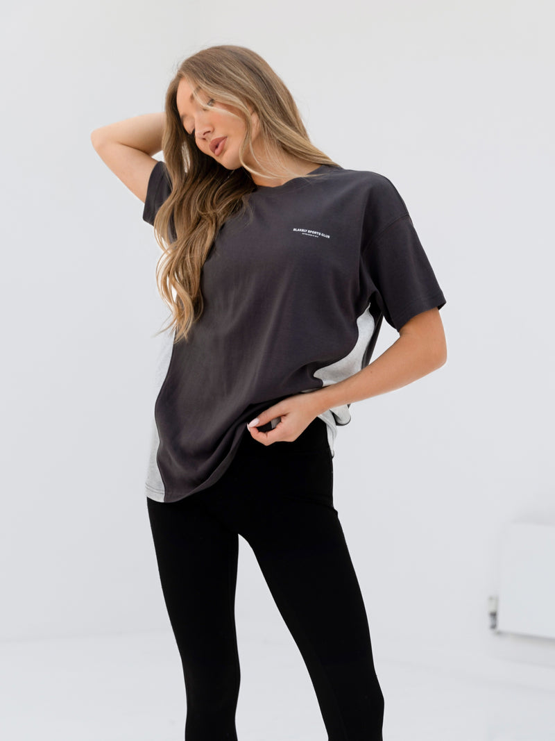 Panel Oversized T-Shirt - Graphite