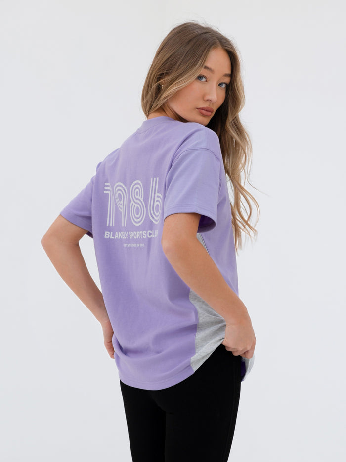 Panel Oversized T-Shirt - Violet