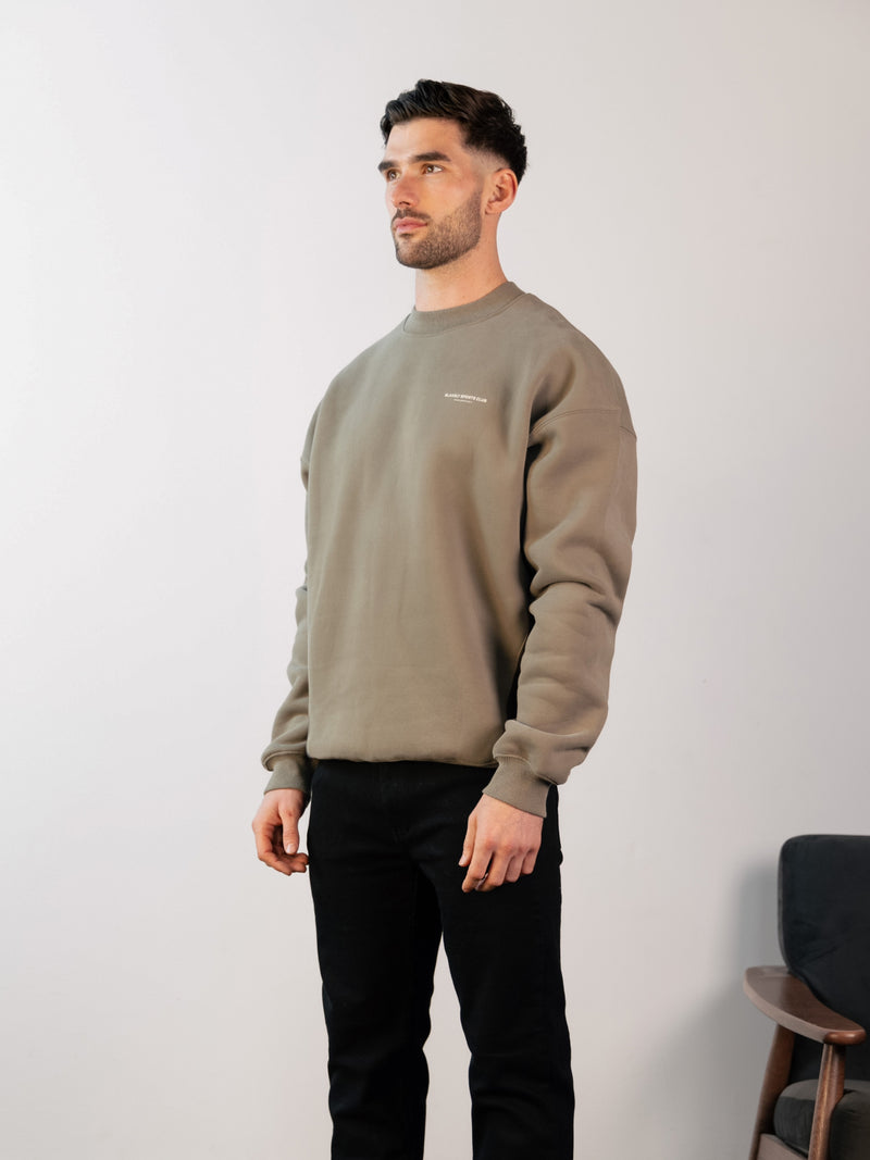 Panel Relaxed Jumper - Safari Green