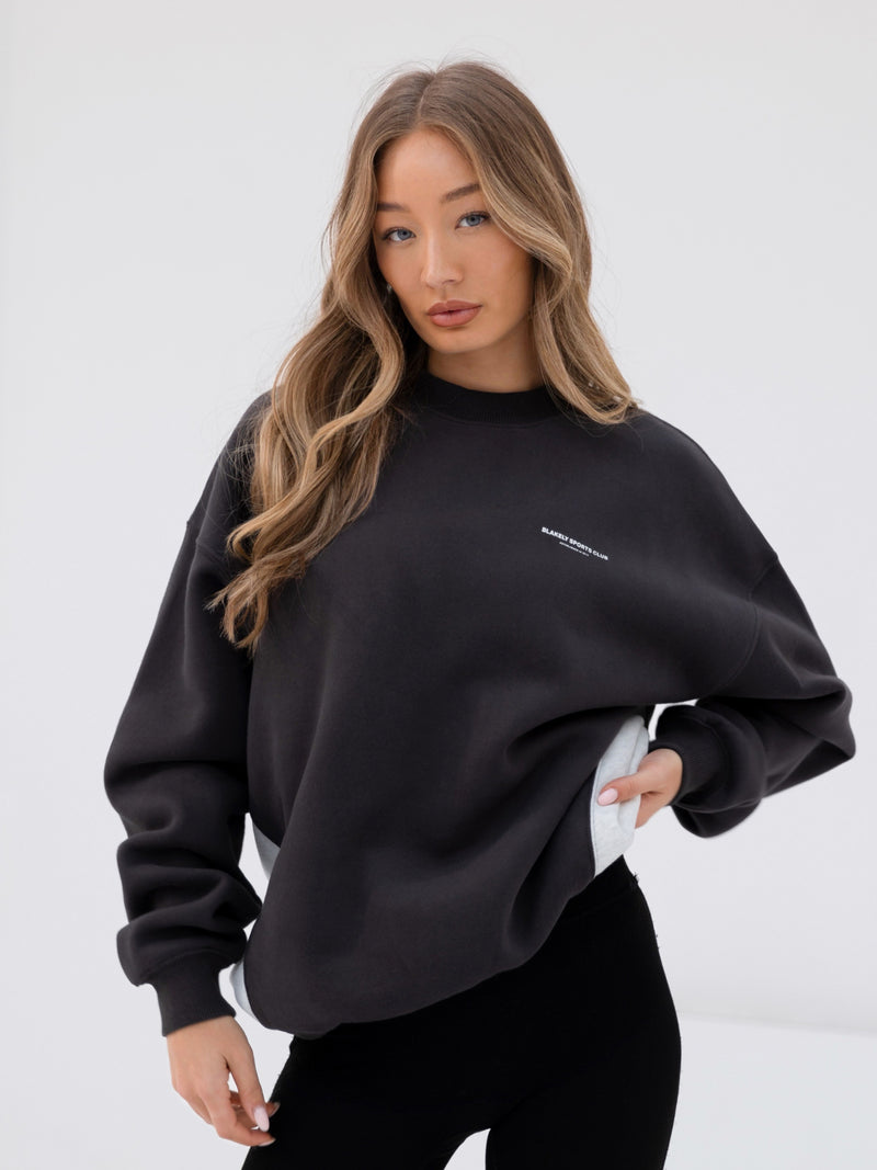 Panel Oversized Jumper - Graphite