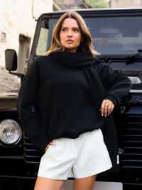 Blakely Basic Oversized Jumper - Black