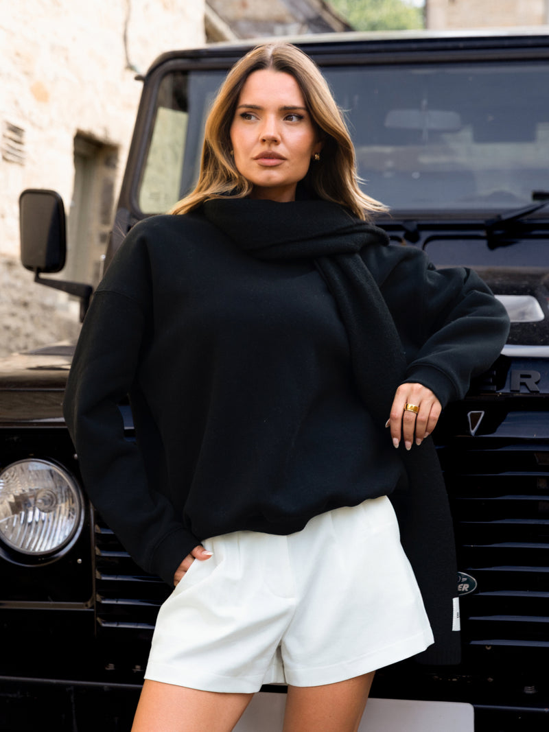 Blakely Basic Oversized Jumper - Black