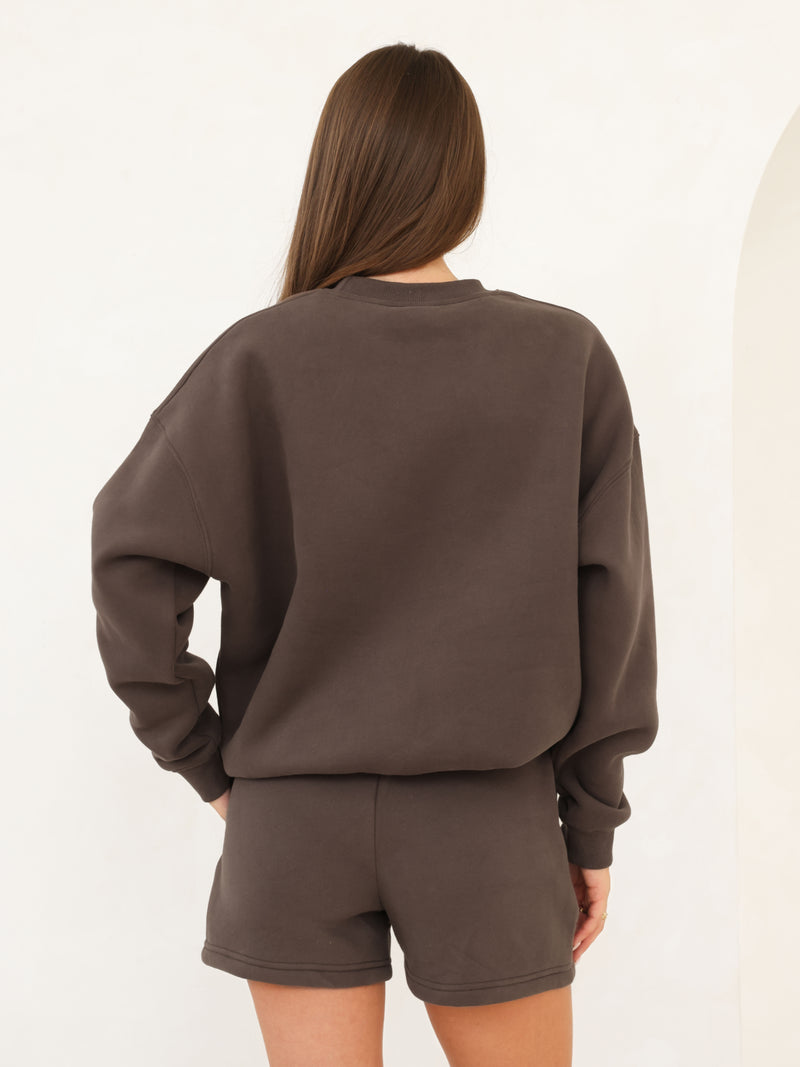 Blakely Basic Oversized Jumper - Cocoa Brown