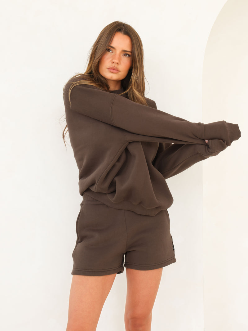Blakely Basic Oversized Jumper - Cocoa Brown