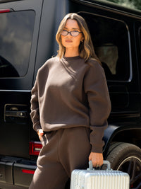 Blakely Basic Oversized Jumper - Cocoa Brown
