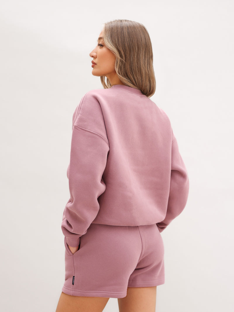 Blakely Basic Oversized Jumper - Dusty Pink