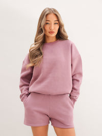 Blakely Basic Oversized Jumper - Dusty Pink