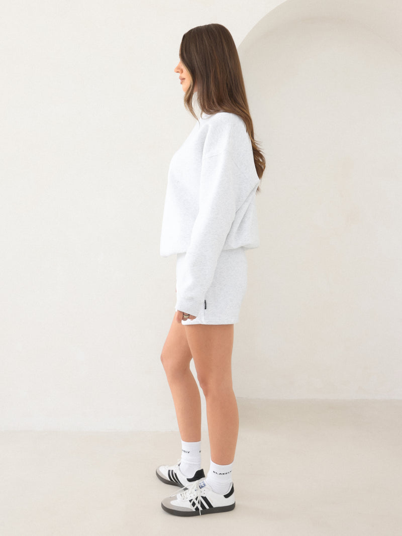 Blakely Basic Oversized Jumper - Marl White