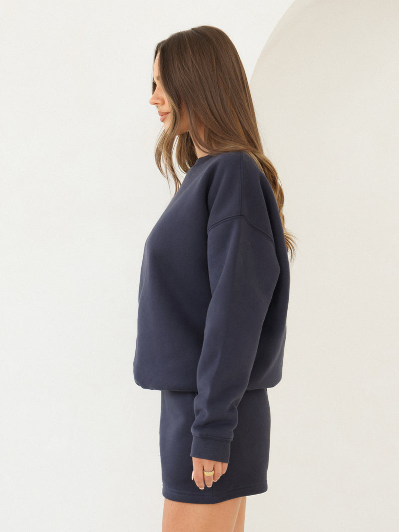 Blakely Basic Oversized Jumper - True Navy